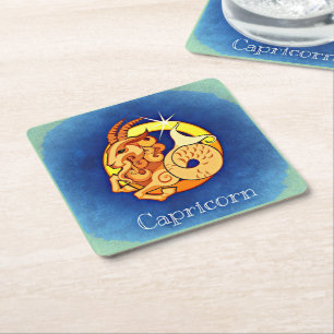 Capricorn Square Paper Coaster
