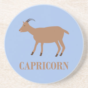 Capricorn Star Sign Goat Coaster