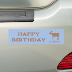 Capricorn Star Sign Goat Custom Bumper Sticker