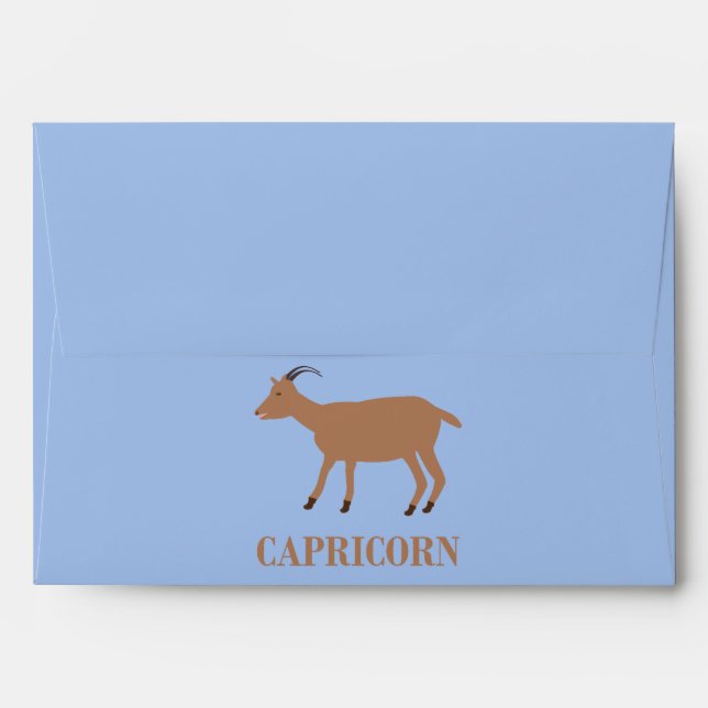 Capricorn Star Sign Goat Envelope (Back (Top Flap))