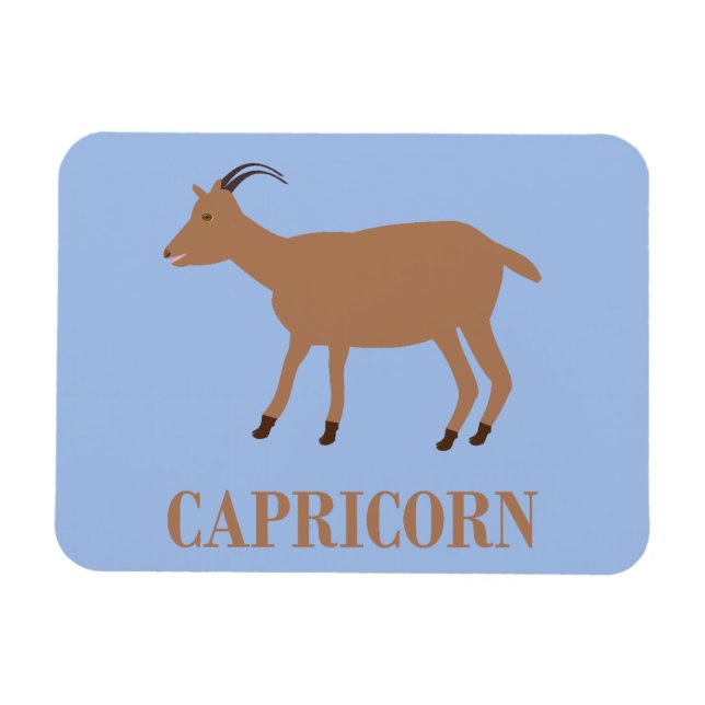 Capricorn Star Sign Goat Magnet (Horizontal)