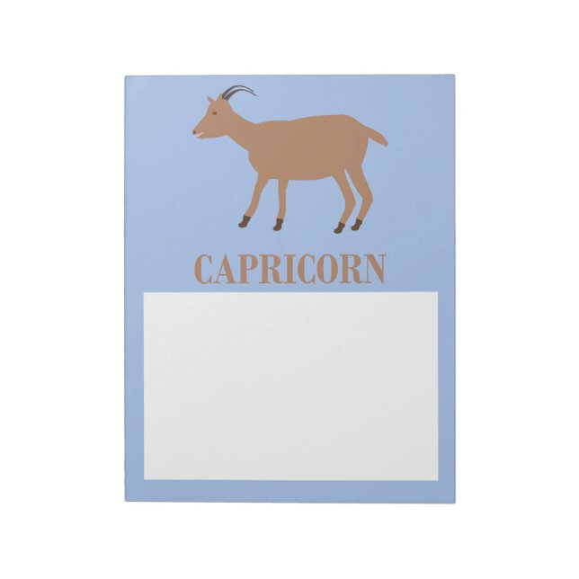 Capricorn Star Sign Goat Notepad (Rotated)