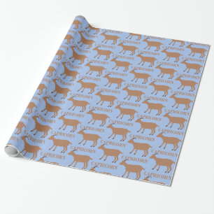 Capricorn Star Sign Goat Patterned Wrapping Paper
