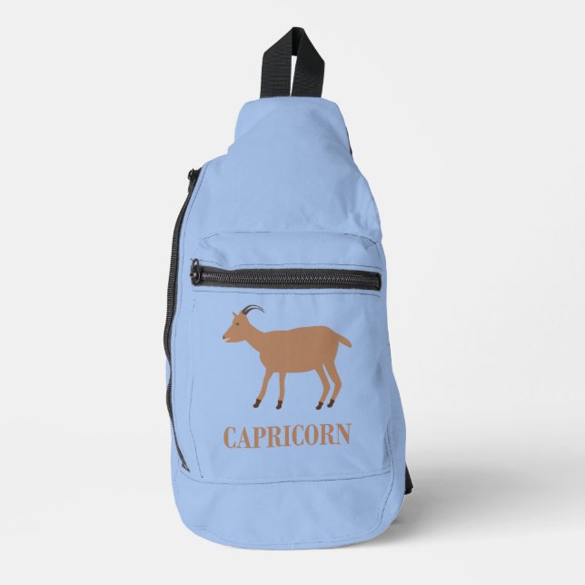 Capricorn Star Sign Goat Sling Bag (Front)
