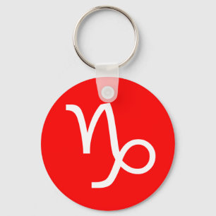 Capricorn Symbol Key Ring