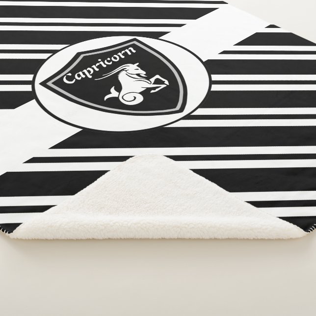 Capricorn symbol sherpa blanket (3/4)
