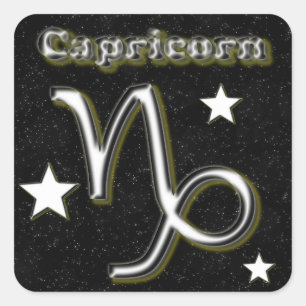 Capricorn symbol square sticker