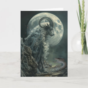 Capricorn Tarot Astrology, Zodiac, Note Card