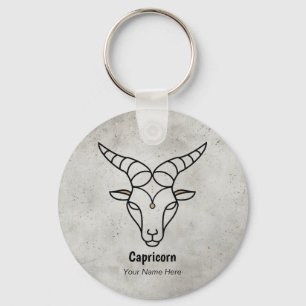 Capricorn the goat star sign birthday zodiac  key ring