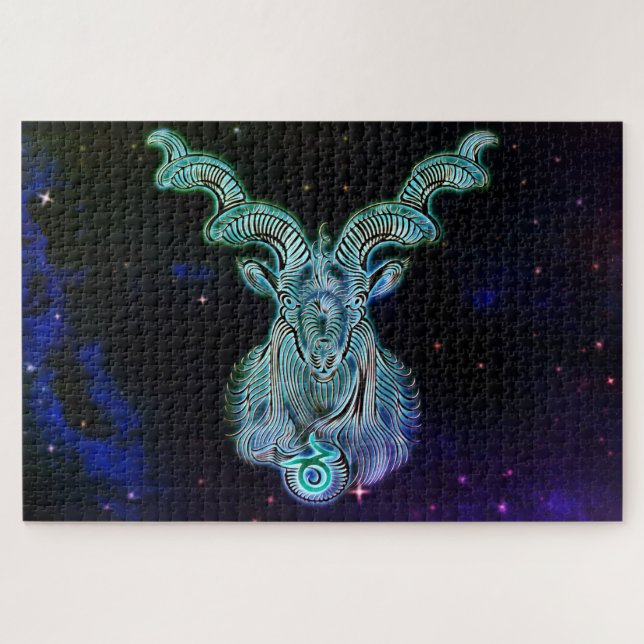 capricorn the goat zodiac puzzle (Horizontal)
