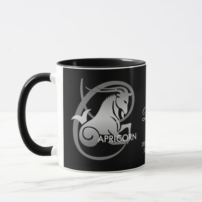 Capricorn ♑ the Goat - Zodiac Sign Mug (Left)