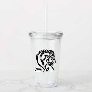 Capricorn the Sea Goat Zodiac Acrylic Tumbler