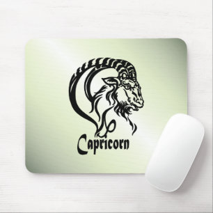 Capricorn the Sea Goat Zodiac Green Mouse Mat