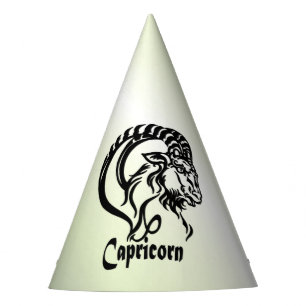 Capricorn the Sea Goat Zodiac Green Party Hat