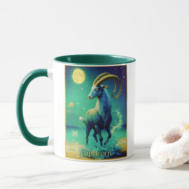 Capricorn the Sea Goat Zodiac Sign Mug (With Donut)