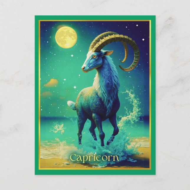 Capricorn the Sea Goat Zodiac Sign Postcard (Front)