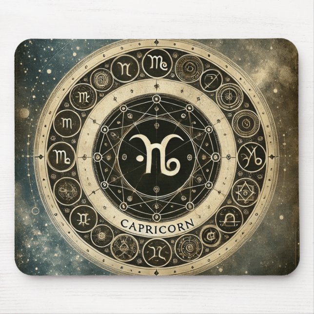 Capricorn – The Timeless Architect Mouse Mat (Front)