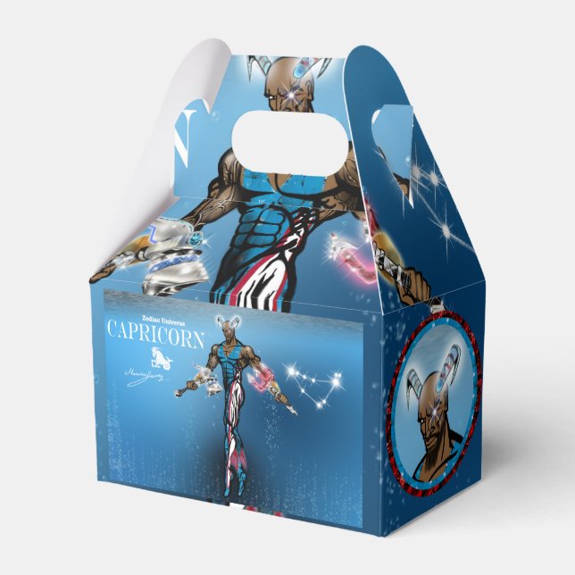 Capricorn Theme Party Favour Box (Front Side)
