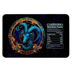 Capricorn-Themed Nutritional Value Magnet