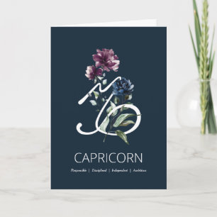 Capricorn Traits Birthday Card