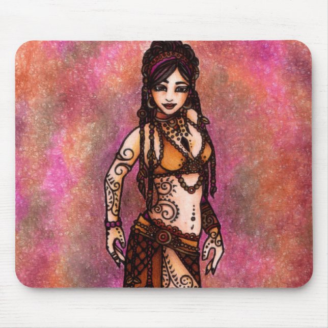 Capricorn Tribal Belly Dancer Mouse Mat (Front)