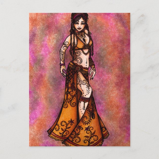 Capricorn Tribal Belly Dancer Postcard (Front)