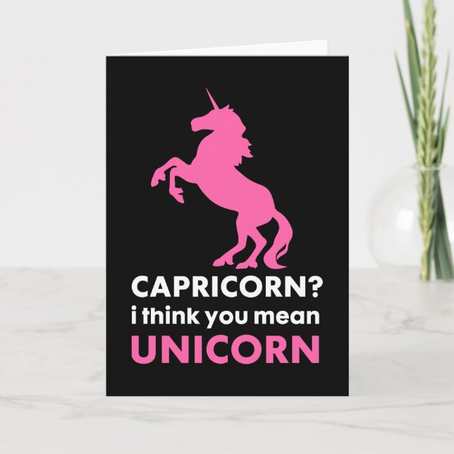 Capricorn Unicorn Greeting Card (Front)