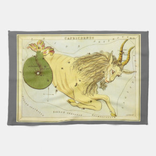Capricorn Vintage Constellation, Urania's Mirror Tea Towel