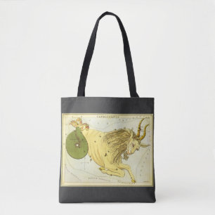 Capricorn Vintage Constellation, Urania's Mirror Tote Bag