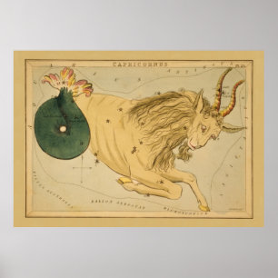 Capricorn  - Vintage Sign of the Zodiac Image