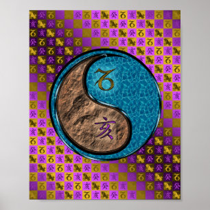 Capricorn & Water Boar Poster