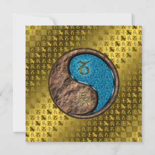 Capricorn & Water Dragon Card