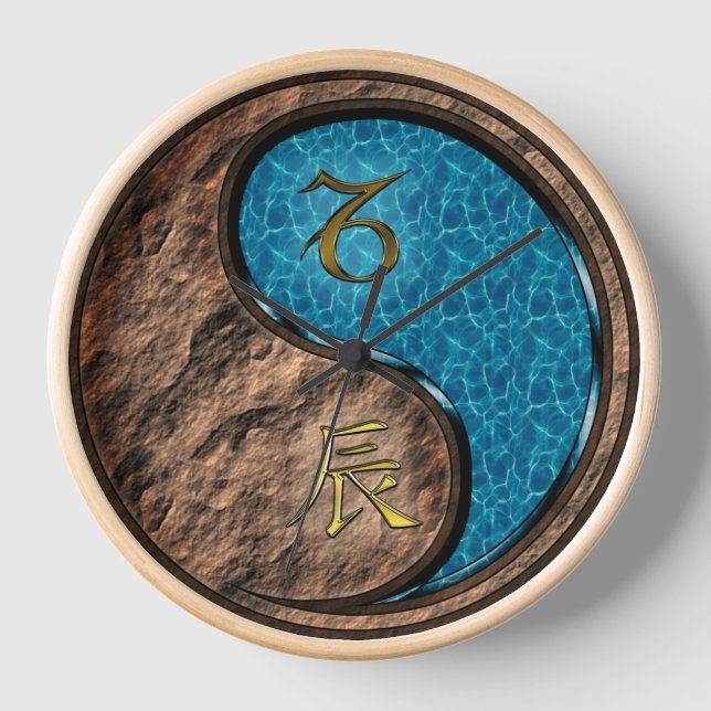 Capricorn & Water Dragon Clock (Front)