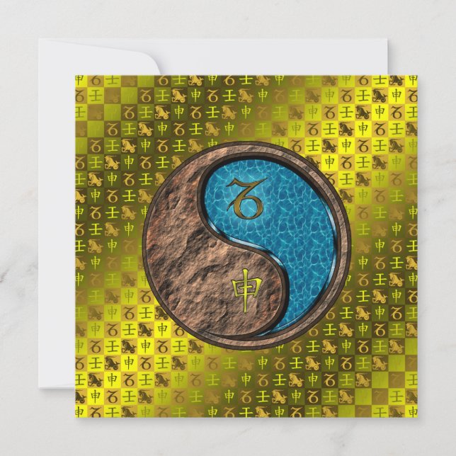 Capricorn & Water Monkey Card (Front)