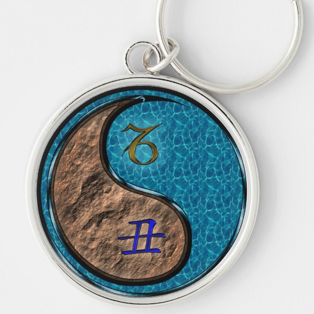 Capricorn & Water Ox Key Ring (Front)