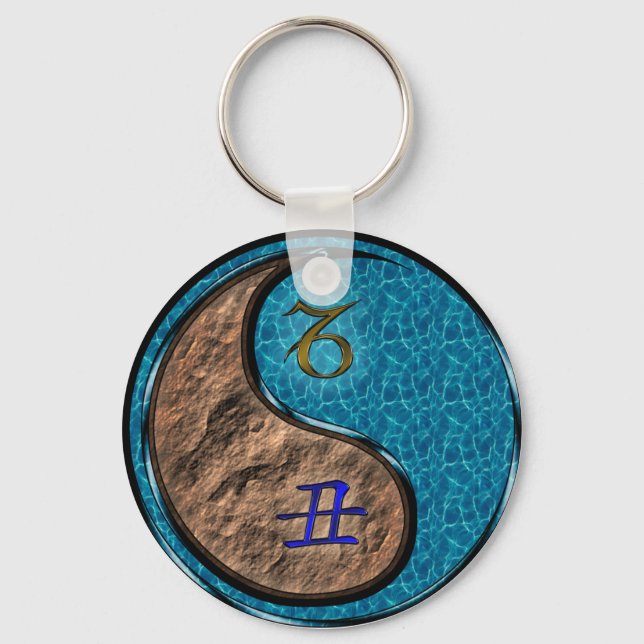 Capricorn & Water Ox Key Ring (Front)