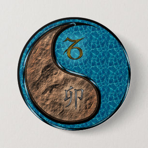 Capricorn & Water Rabbit 7.5 Cm Round Badge
