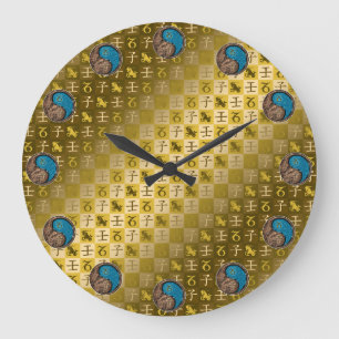 Capricorn & Water Rat Large Clock