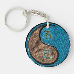 Capricorn & Water Snake Key Ring
