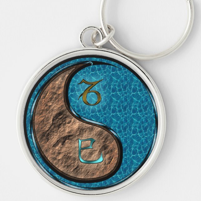 Capricorn & Water Snake Key Ring (Front)