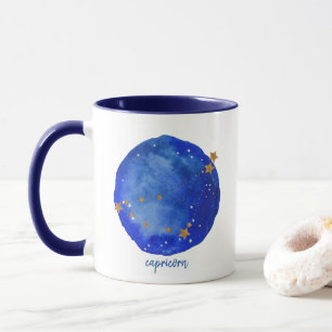 Capricorn Watercolor Sky Constellation Zodiac Mug