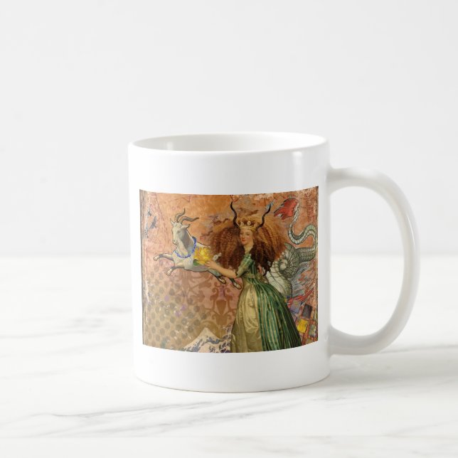 Capricorn Woman Goat Whimsical Fun Coffee Mug (Right)