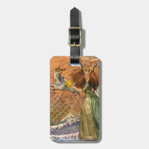 Capricorn Woman Goat Whimsical Fun Luggage Tag