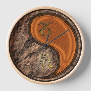 Capricorn & Wood Dragon Clock