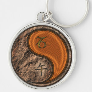Capricorn & Wood Horse Key Ring