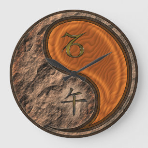 Capricorn & Wood Horse Large Clock
