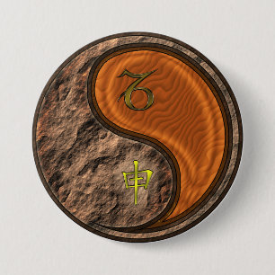 Capricorn & Wood Monkey 7.5 Cm Round Badge