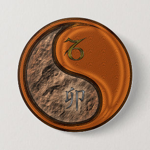 Capricorn & Wood Rabbit 7.5 Cm Round Badge