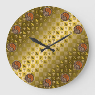 Capricorn & Wood Rat Large Clock