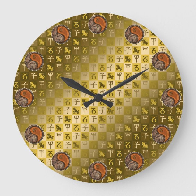 Capricorn & Wood Rat Large Clock (Front)